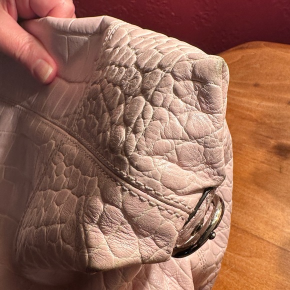 Vintage Coach Madison Embossed Exotic Satchel- pink - Picture 7 of 17